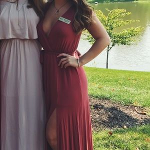 LULUs Mauve maxi dress